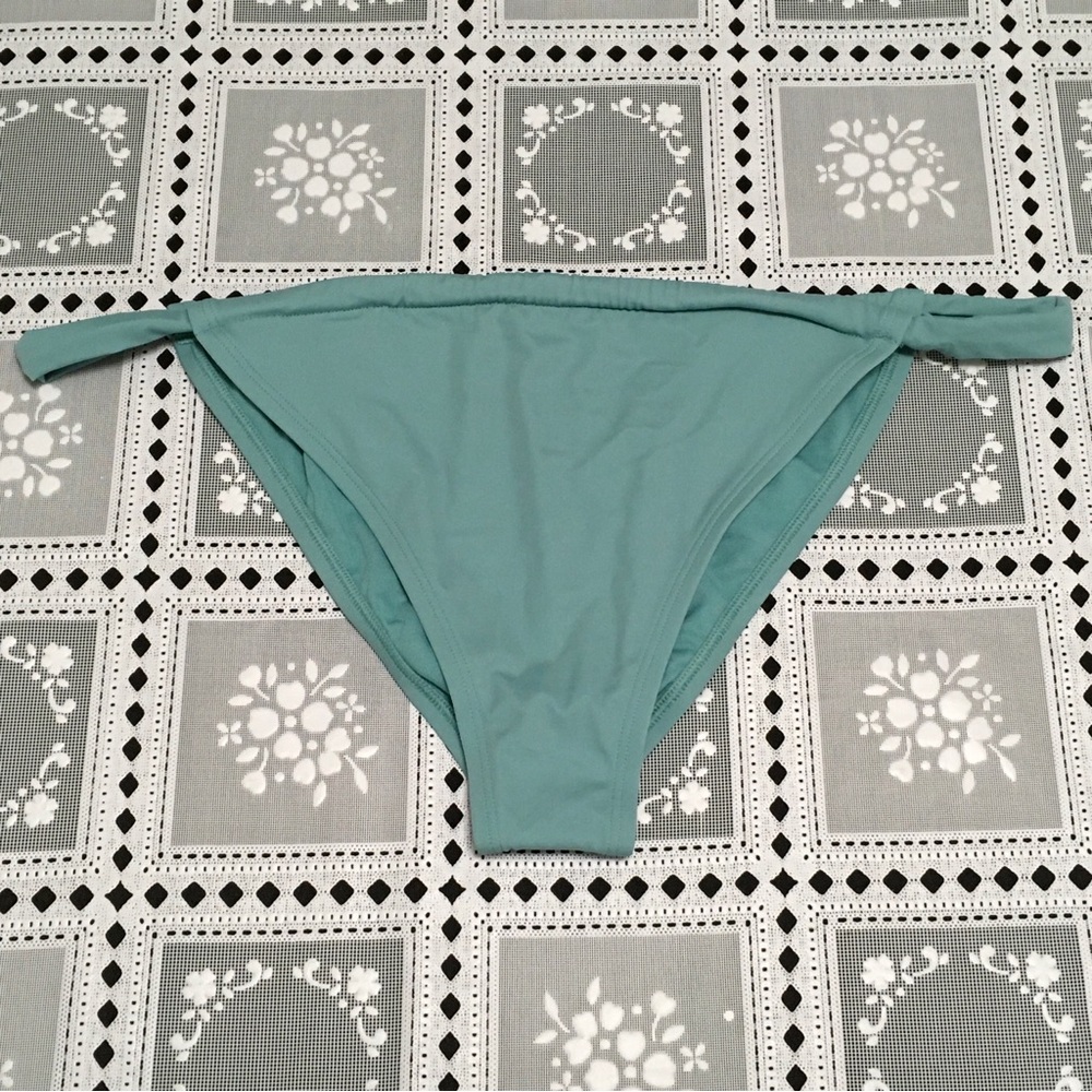 Shade & Shore Womens XL 16 Green Low Rise High Leg Extra Cheeky Bikini Bottom